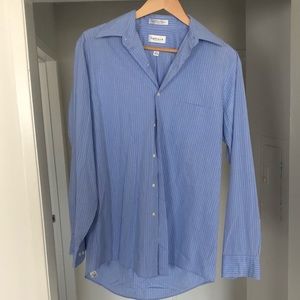 Van Heusen Blue & white stripped dress shirt 15.5